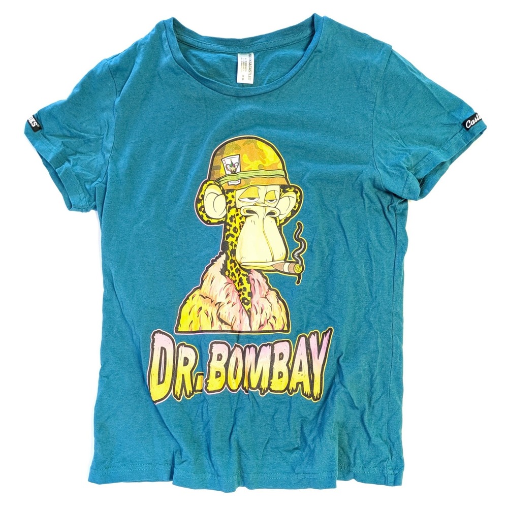 Crooks & Castles Dr Bombay Snoop Dogg Death Row Records Teal Graphic Tee Medium